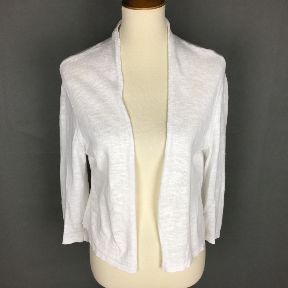 EILEEN FISHER Organic Linen Cotton Crop Cardigan